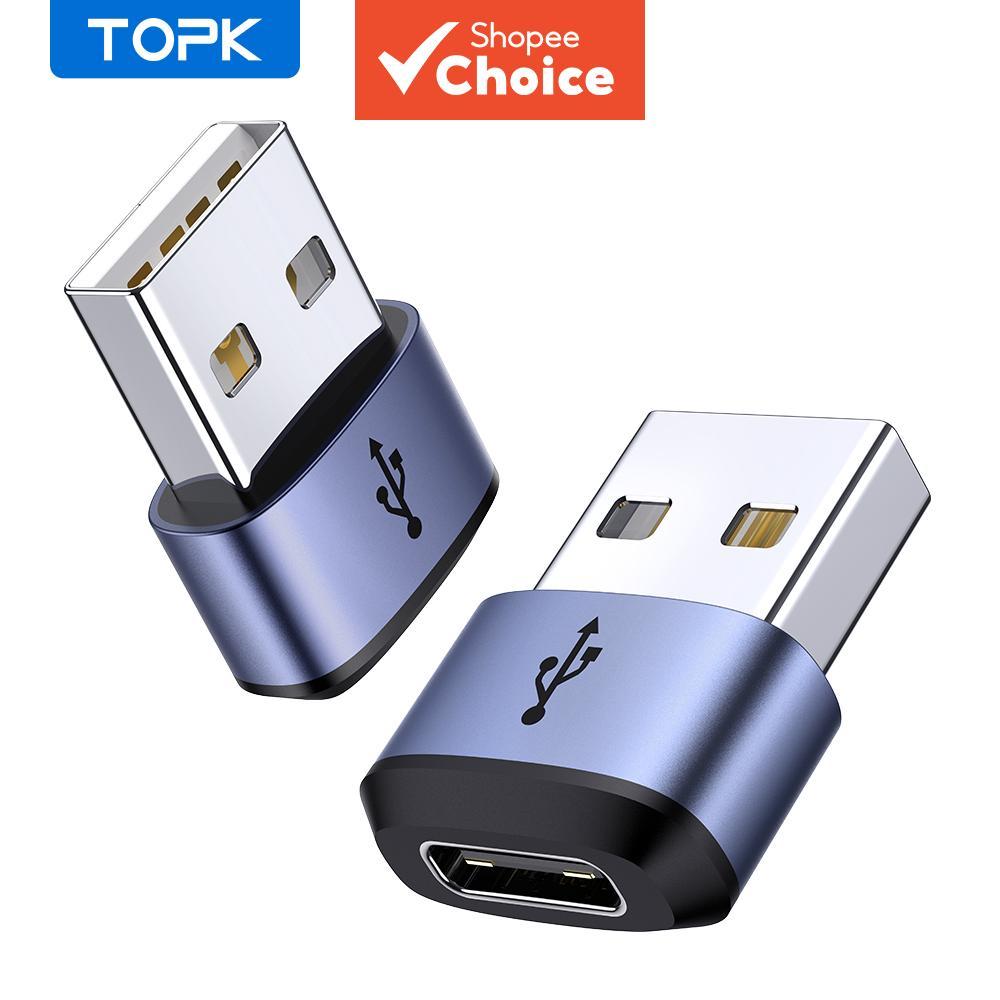 [Value Choice] TOPK AT13 อะแดปเตอร์เชื่อมต่อข้อมูล USB C เป็น USB ตัวผู้ ตัวเมีย (Type-C) เป็น USB 2