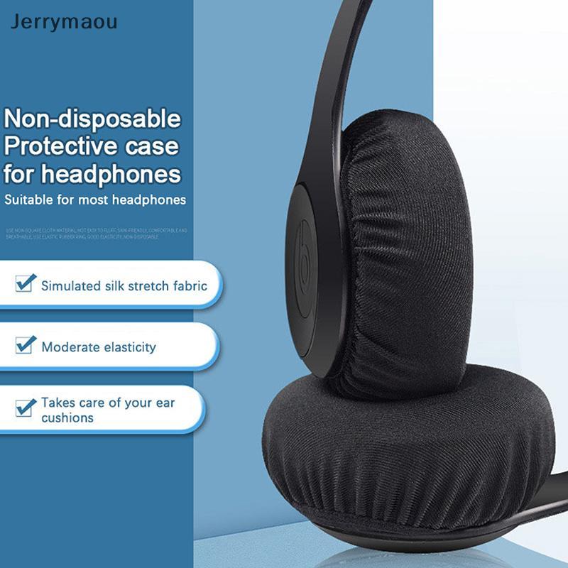 [JRY] 2 ชิ้นนํากลับมาใช้ใหม่ได้สากลนุ่มล้างทําความสะอาดได้หูฟังครอบคลุมยืดหยุ่นทนทานระบายอากาศป้องกั