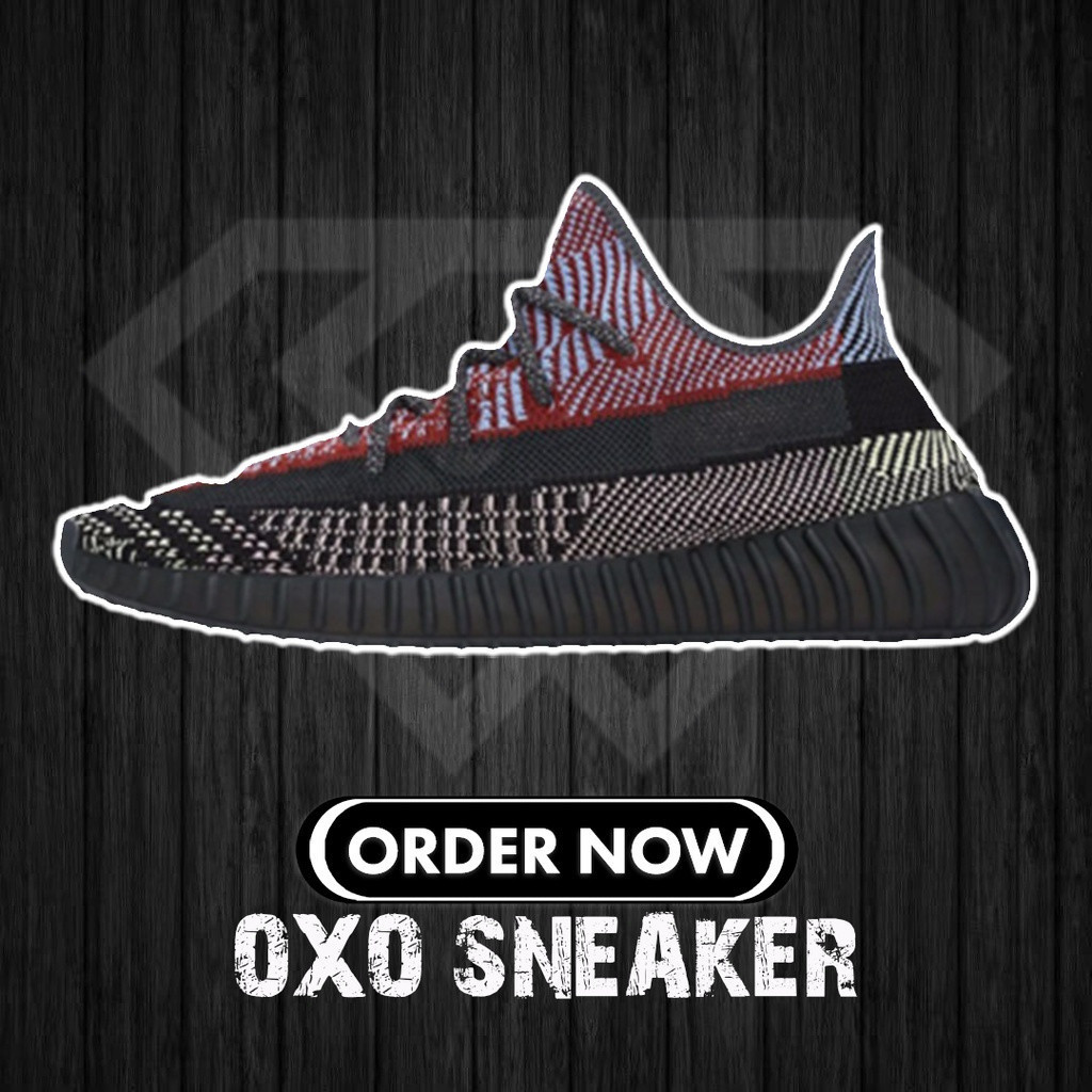 รองเท้า Yeezy BOOST 350 V2 สีดำและสีแดง FW5190