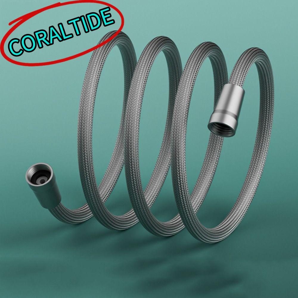 CORALTIDE 1.5/2 เมตรมือถือสายฝักบัว, Anti Winding Universal Interface Shower Tube, มีประโยชน์ GI/2 ย
