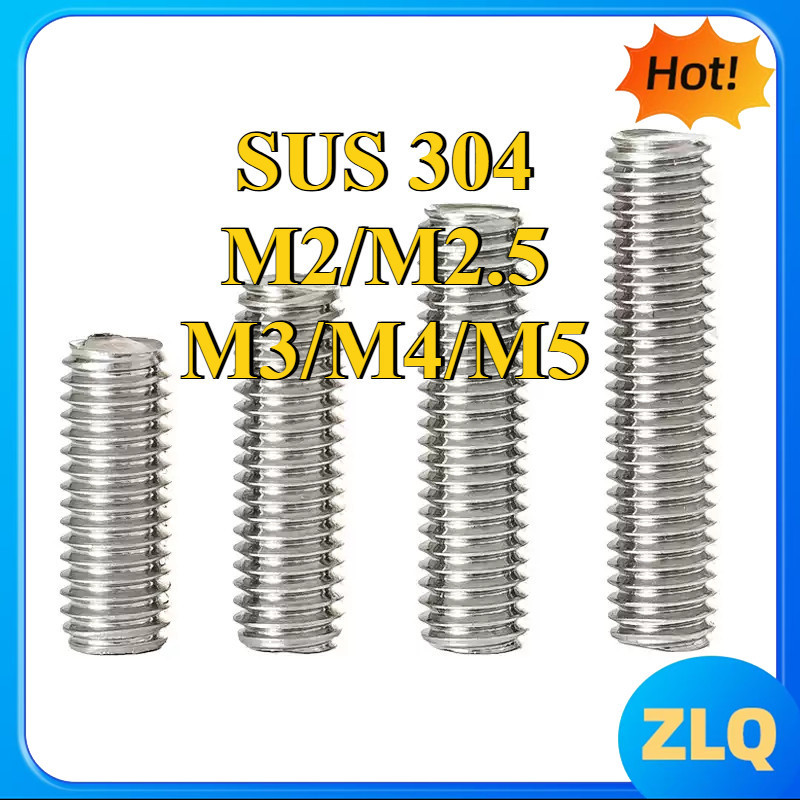 สตัดเกลียวตลอด สแตนเลส 304 Studs Thread Rod Stainless 304 M2/M2.5/M3/M4/M5 * L16-500mm[zlq168-FC-1]