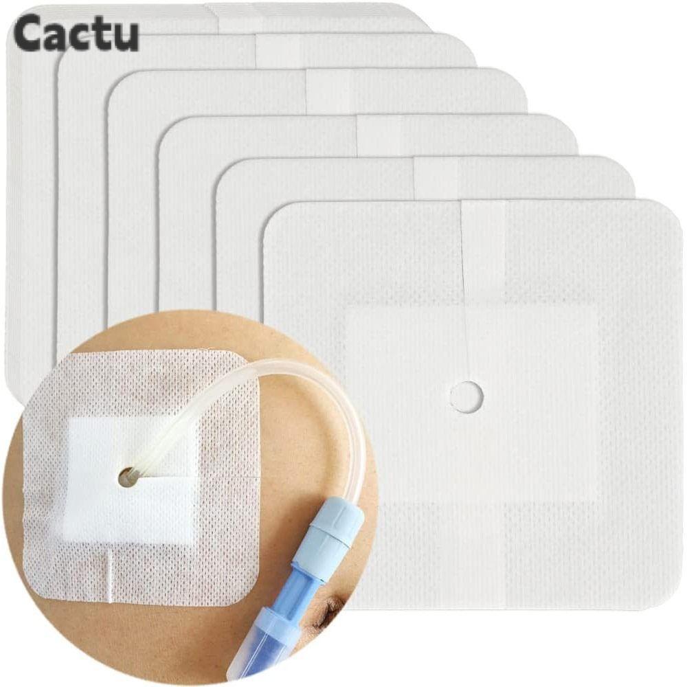 CACTU 10 ชิ้นหน้าอก Catheter ฝาครอบ, ผ้าพันแผลแผล Gtube อุปกรณ์ Feeding Tube Pad, เปลี่ยน Peritoneal