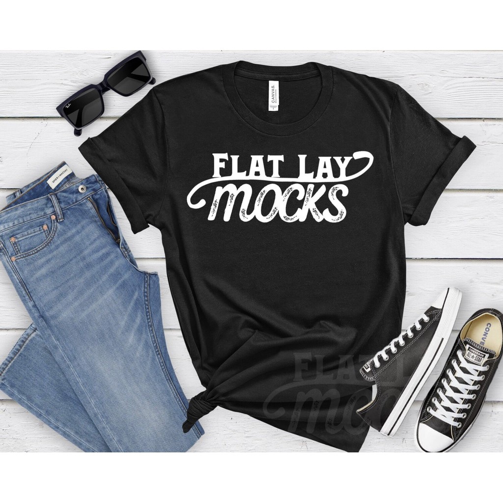 Mockup 3001 up summer casual T-shirt short sleeve canvas black for all ages fits shop