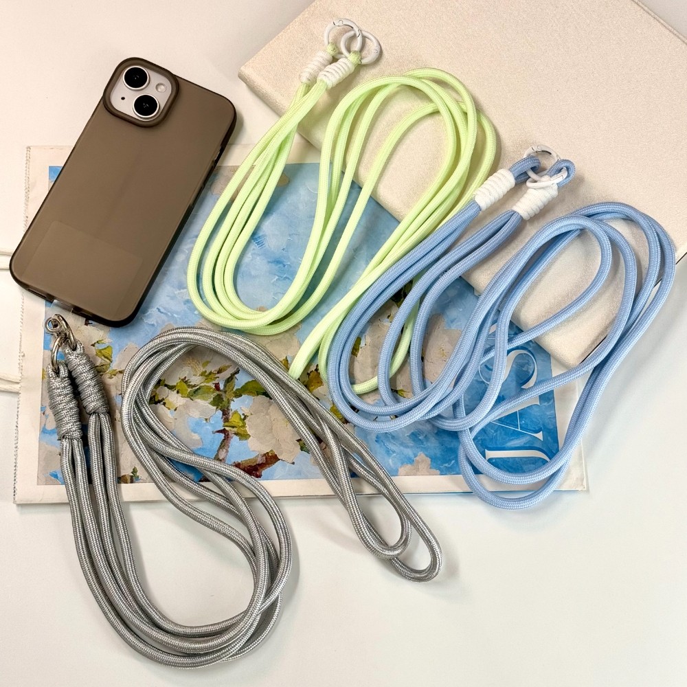 เชือกแขวนยาวถักทอเรียบง่ายและมีสไตล์ เหมาะสำหรับเคสโทรศัพท์และกระเป๋าสะพายข้าง โทรศัพท์มือถือดีไซน์เก๋ ป้องกันการสูญหาย