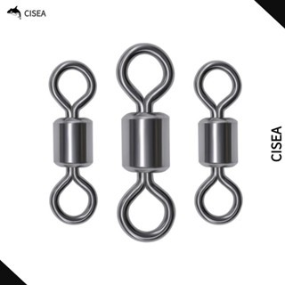 CISEA F385 อุปกรณ์เสริมตกปลารุ่น ขนาดเล็ก เชื่อมต่อแปดแหวนแบบอเมริกันหมุนได้ ทนทานและยึดเกาะแน่น