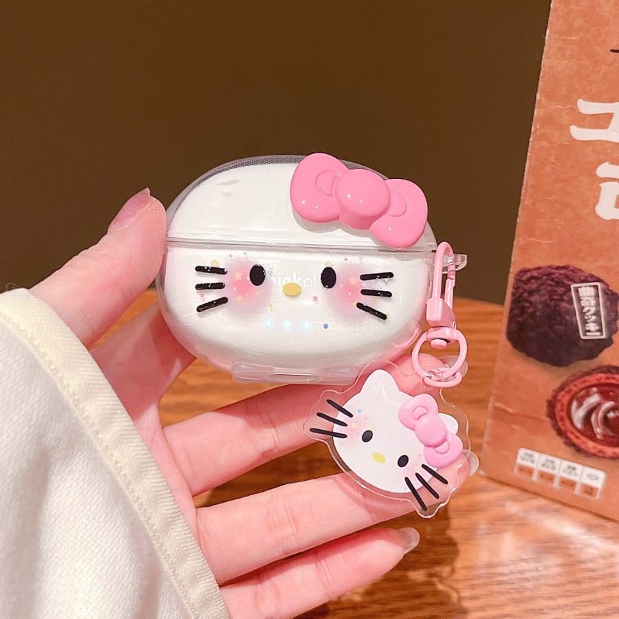 เคสการ์ตูนสําหรับ huawei freebuds 6i 7i SE2 SE3 SE4 /PRO3 / PRO 4 freeclip2 กรณีแฟชั่นดอกไม้พวงกุญแจซิลิโคนหูฟัง