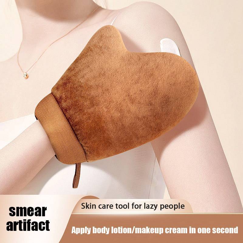 Louislifebliss Reusable Body Self Tan Applicator ถุงมือครีมโลชั่นมูส ทําความสะอาดร่างกาย Self Tanner ถุงมือนิ้วใหม่