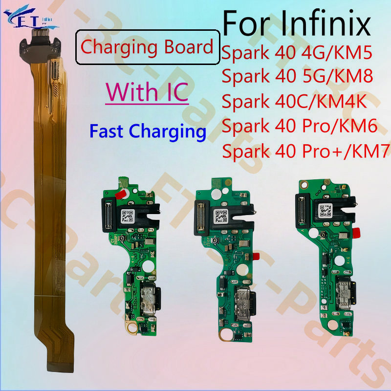 Fast CHARGING สําหรับ Tecno spark 40 4G 5G 40C 40 Pro plus KM4k KM5 KM6 KM7 KM8 USB Charger Connecto