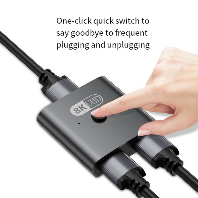 QUU Fast Speed 4K 120Hz 8K 60Hz HDTV Splitter 2 อินพุต 1 เอาต์พุตสําหรับ Double Monitor