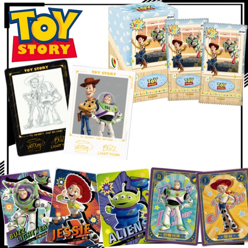 Toy Story การ์ดสะสม Fun Life ครบรอบ 30 ปี - อุปกรณ์ต่อพ่วงอนิเมะ Buzz Lightyear, ของขวัญวันหยุดของเล่นอินเทรนด์