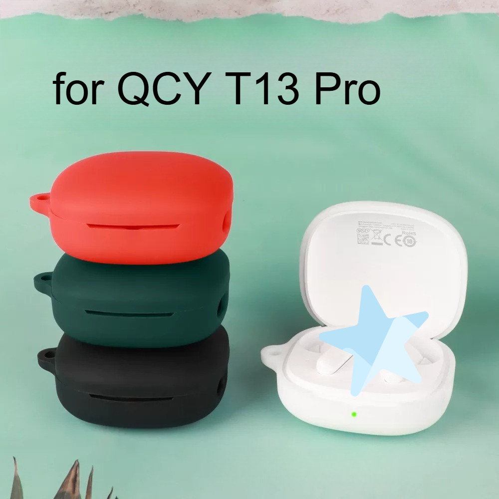สําหรับ QCY T13 Pro / T13 ANC 2 /T13X กรณีซิลิโคนสีทึบหูฟังบลูทูธสําหรับ QCY T13 pro กรณี