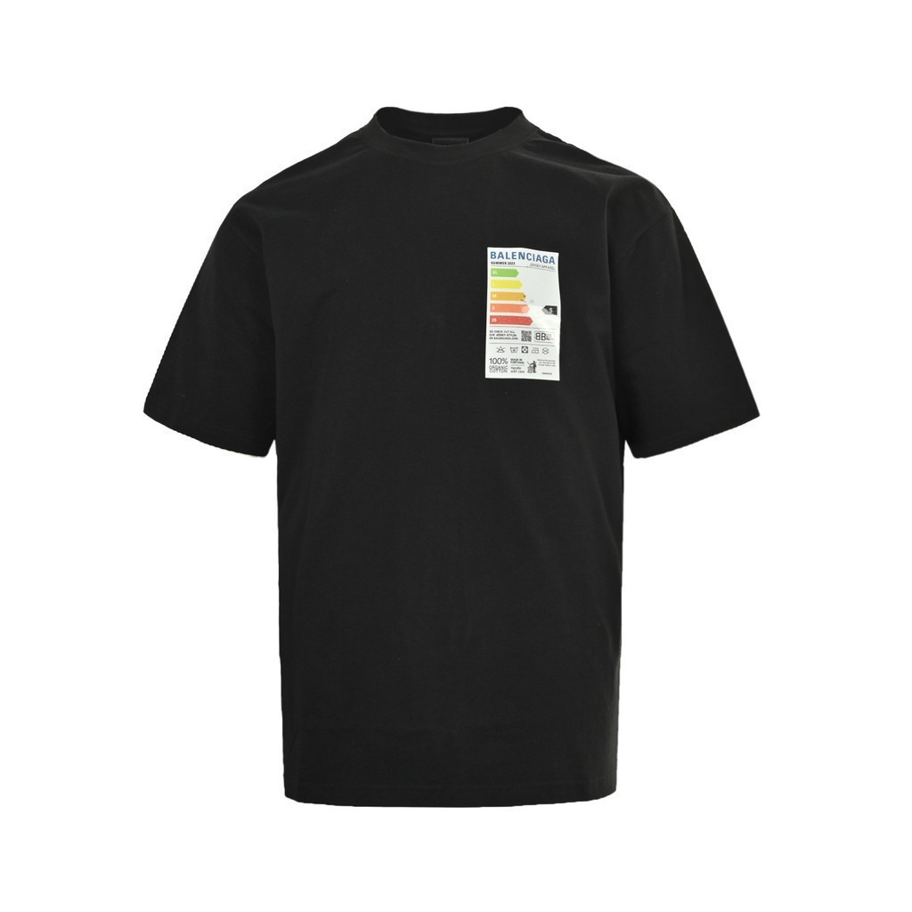 2026Balenciaga ผู้ชายผู้หญิงเสื้อยืดพิมพ์เสื้อยืด 100 ผ้าฝ้ายแท้บ้านรอบคอสบายๆสไตล์ใหม่ Re-Retro Sta
