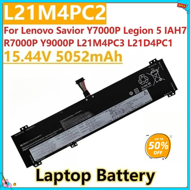 ใหม่ L21M4PC2 แบตเตอรี่แล็ปท็อป 15.4V 5052mAh สําหรับ Lenovo Savior Y7000P Legion 5 IAH7 R7000P Y900