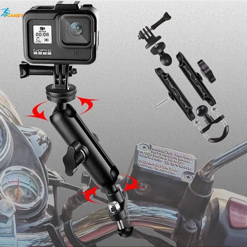 NDY Handlebar กล้อง Braet สําหรับรถจักรยานยนต์ทนทาน 360 องศาหมุนวิดีโอที่เสถียรบนทุก Ride N