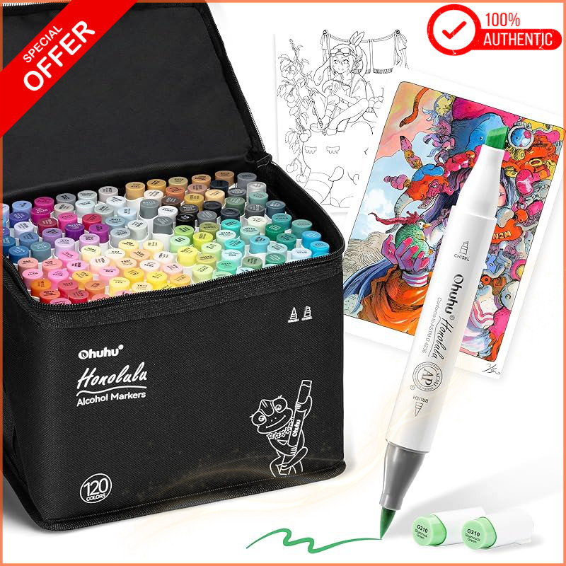 Ohuhu 121-Piece Brush Markers (Fine)
Ohuhu 121-Piece Brush Markers (Broad)