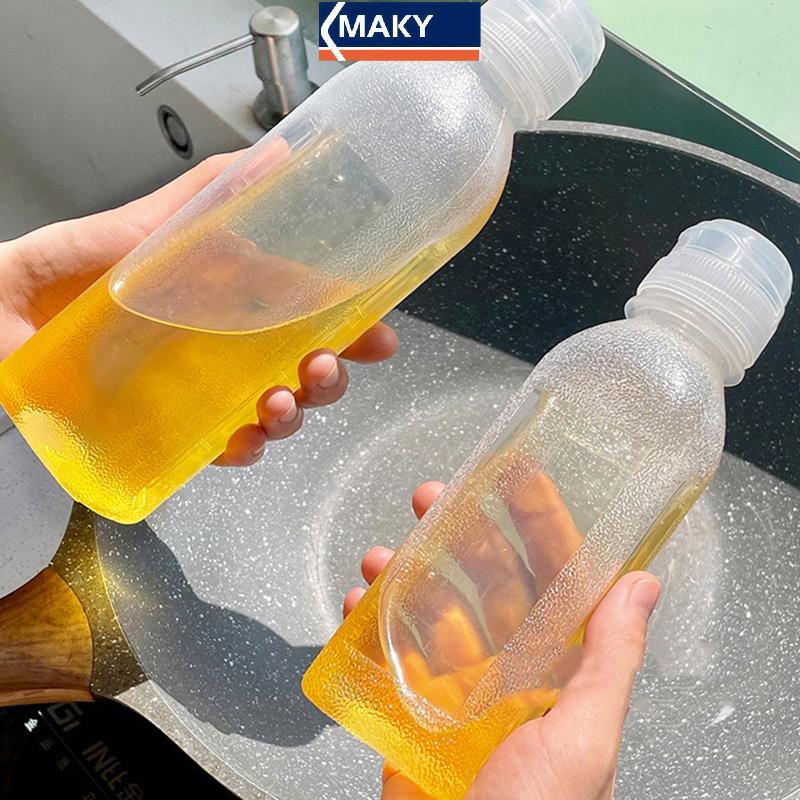 MAKY 300/500/1000ML ห้องครัวขวดน้ํามันพลาสติกเครื่องปรุงรสบีบขวดสําหรับสลัดบาร์บีคิวซอสเครื่องปรุงภาชนะทําอาหารเครื่องมือ TH