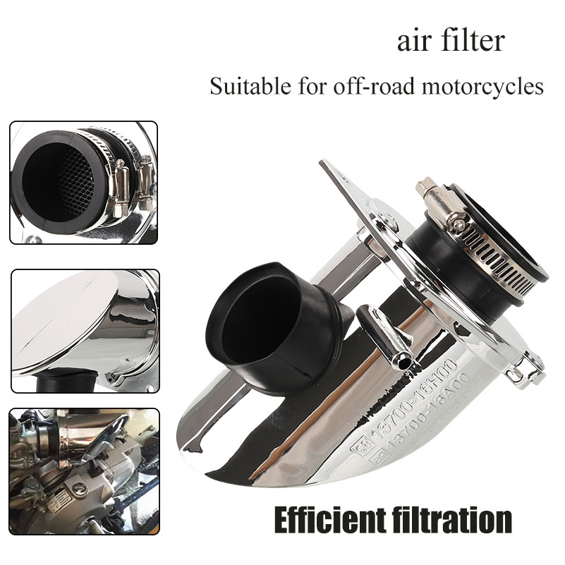 38 มม.Chrome Air Filter สําหรับ Honda Z50 Z50R Z50J Z50A จักรยาน Skyteam จักรยานรถจักรยานยนต์ Retro 