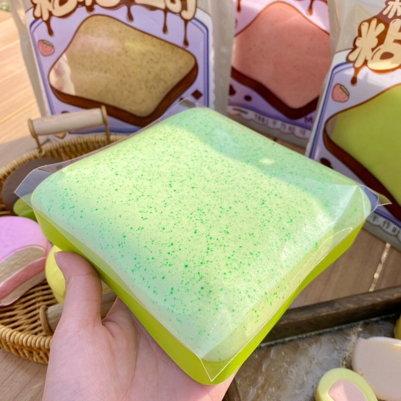 Sticky Toast Squishy Slow Rising Marshmallow Mint ช็อกโกแลตขนมปัง Soft Tender Squeeze ของเล่นความเครียดบรรเทามือผ่อนคลายของเล่น