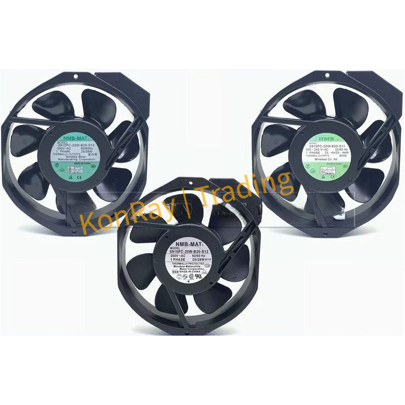 NMB耐高温พัดลม5915PC-20W-B20-S11 5915PC-20W-B20-S12 5915PC-20W-B20-S05 กรอบโลหะ,ใบมีดโลหะ