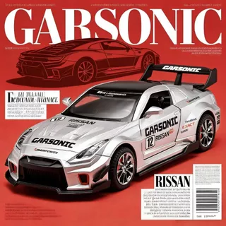 โมเดลรถ Nissan GT-R รุ่นรถแข่ง สเกล 1/32 มีไฟ เปิดประตูได้ทุกบาน โมเดลรถยนต์ ของเล่นเด็กผู้ชาย(พร้อมส่ง)