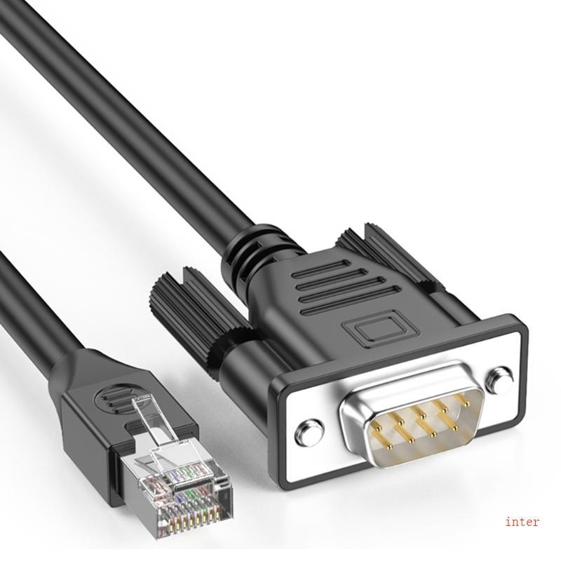 Inter RJ45 ถึง DB9 RS232 สาย Debacading ชายหญิงชายสายไฟสําหรับเราเตอร์สวิทช์ Serial Port Managem