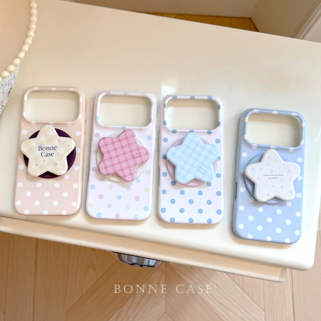 [Sheren] เคสโทรศัพท์ Star Polka Dot เหมาะสําหรับ i17 16 15 14 13 12 11 pro max  เคสไอโฟน