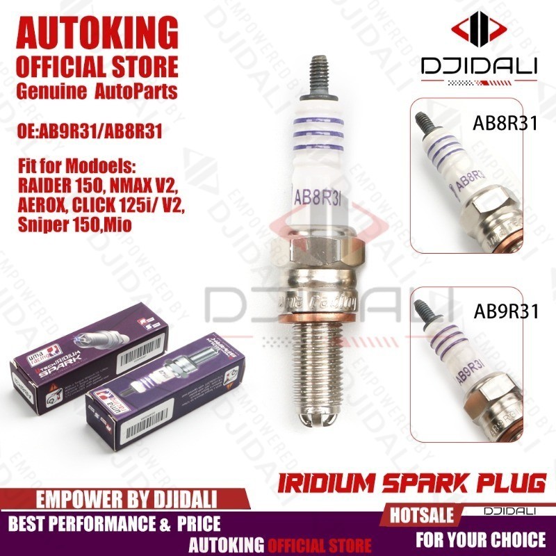 ใหม่ หัวเทียน เข็ม 3 เขี้ยว UMA Racing -Spark Racing Boy เบอร์ 8/9 คละรุ่น RB29. สำหรับ AEROX155 NMA