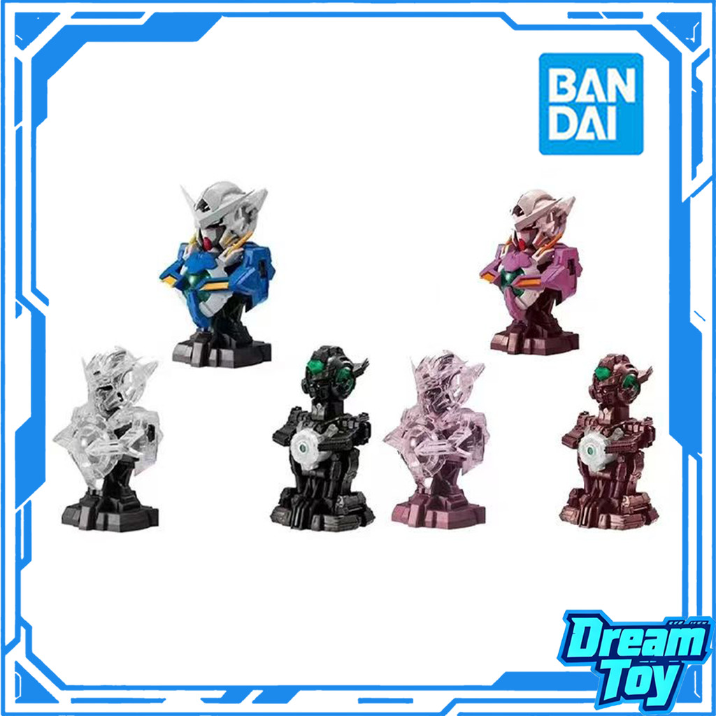Bandai MS Mechanical Bust GUNDAM EXIA BUST Gundam gashapon GUNDAM BUST Light-Up Edition Posable Gashapon Candy ของเล่นขาตั้งจอแสดงผล