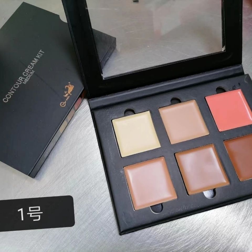 2025 ใหม่สไตล์กล้องคอนซีลเลอร์คอนซีลเลอร์คอนซีลเลอร์จานหกสีเงาครีมเงาแต่งหน้าคอนซีลเลอร์ผู้สูงอายุแต