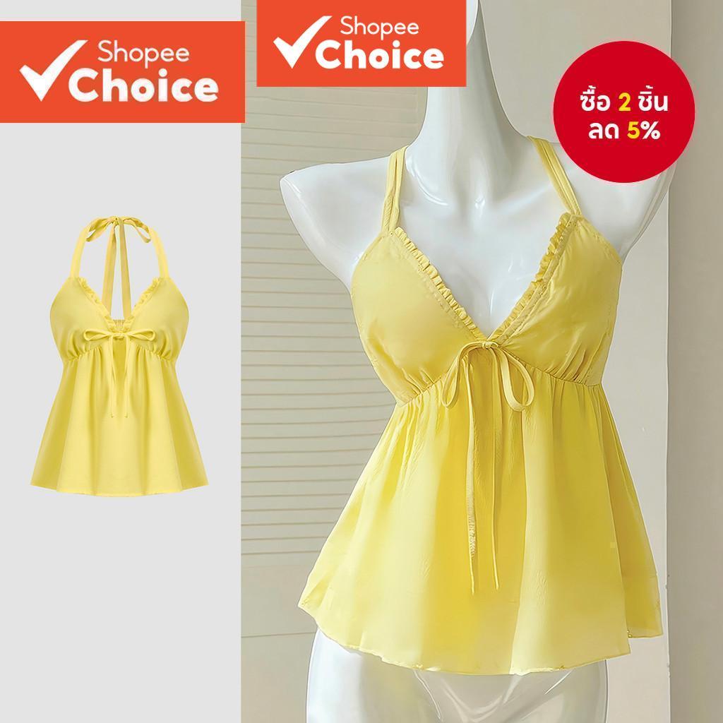 Batch143-เสื้อกล้ามคอเชือกแขวนสีพื้น-TKB143P2D485