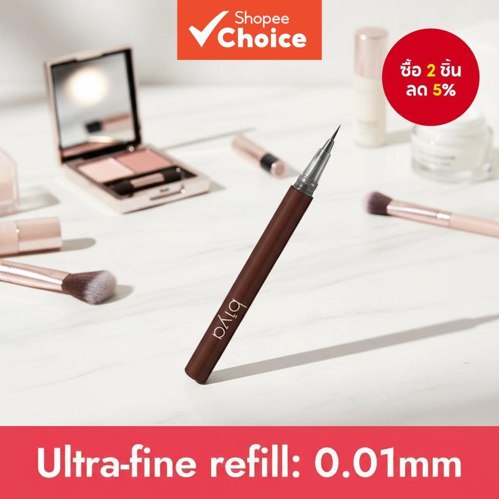 ปากกาเขียนคิ้ว Biya กันน้ํา กันเหงื่อ ติดทนนาน ดินสอเขียนคิ้วธรรมชาติ สําหรับแต่งหน้า