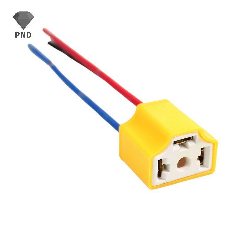 PND คุณภาพสูง H4 สามหลุมเซรามิคสายไฟหัวรถหลอดไฟสายรัดซ็อกเก็ตปลั๊กขายร้อนอัตโนมัติ H4 Connector ปลั๊