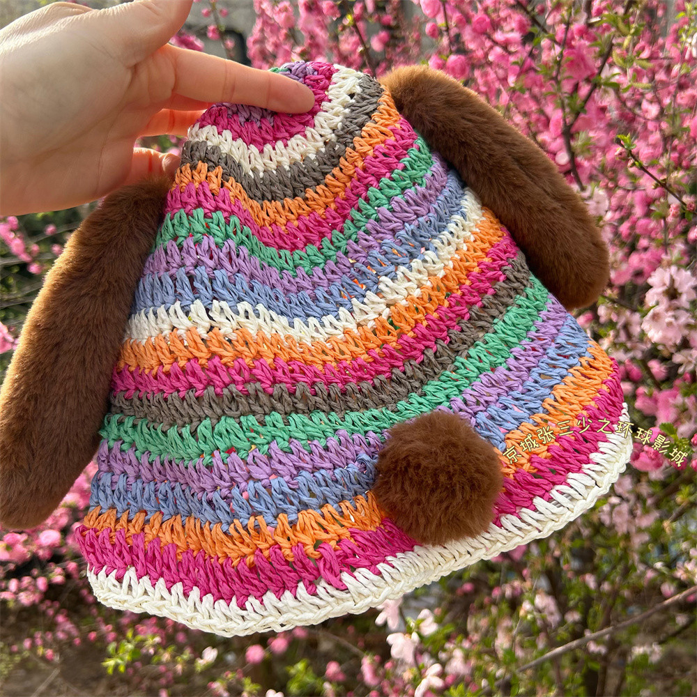 Limited USJ Universal Studios Osaka Snoopy Ear Rainbow Extended Sun Hat Bucket Hat