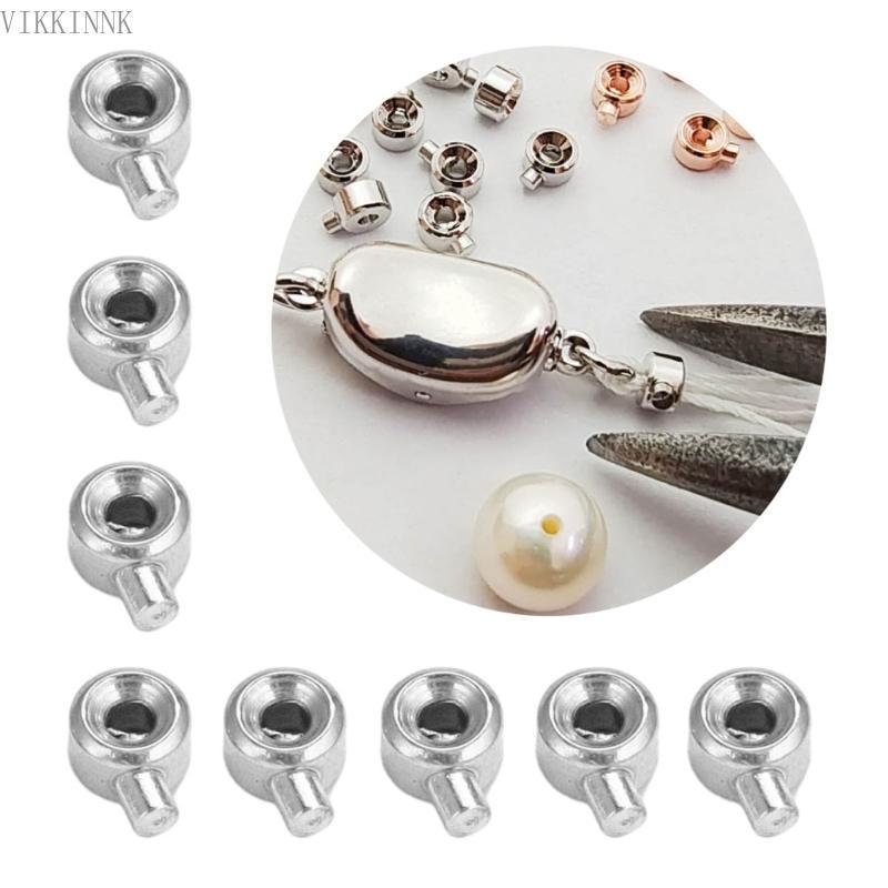 VIKK Stopper Spacer ลูกปัด Crimp End สำหรับงานฝีมือ