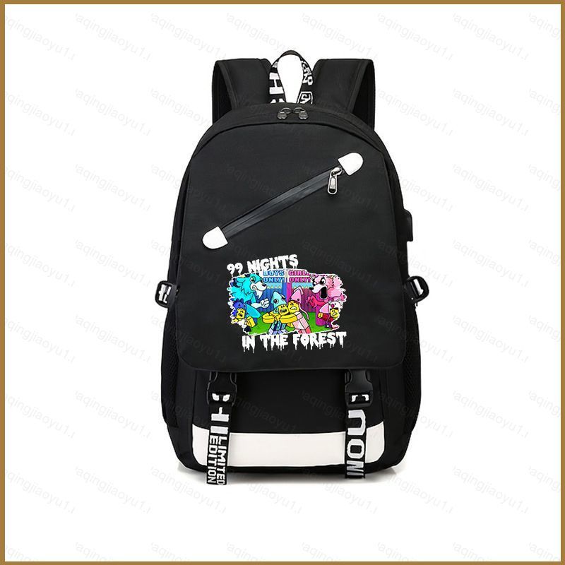 HQ 99 Nights in the Forest ROBLOX กระเป๋าเป้สะพายหลังสําหรับนักเรียนความจุขนาดใหญ่น้ําหนักเบาการพิมพ