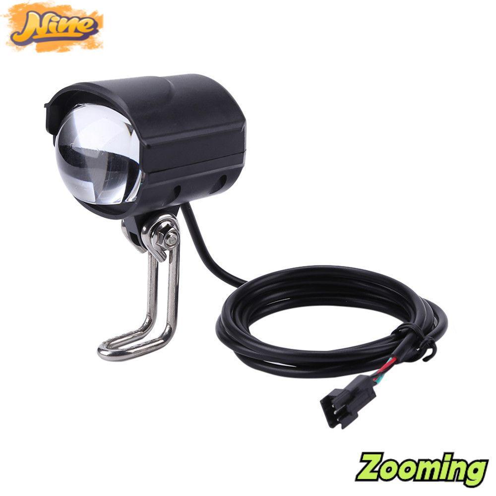 ZOOMING E-bike Light 2 in 1 LED พร้อมไฟหน้าสกู๊ตเตอร์ไฟฟ้าแตร