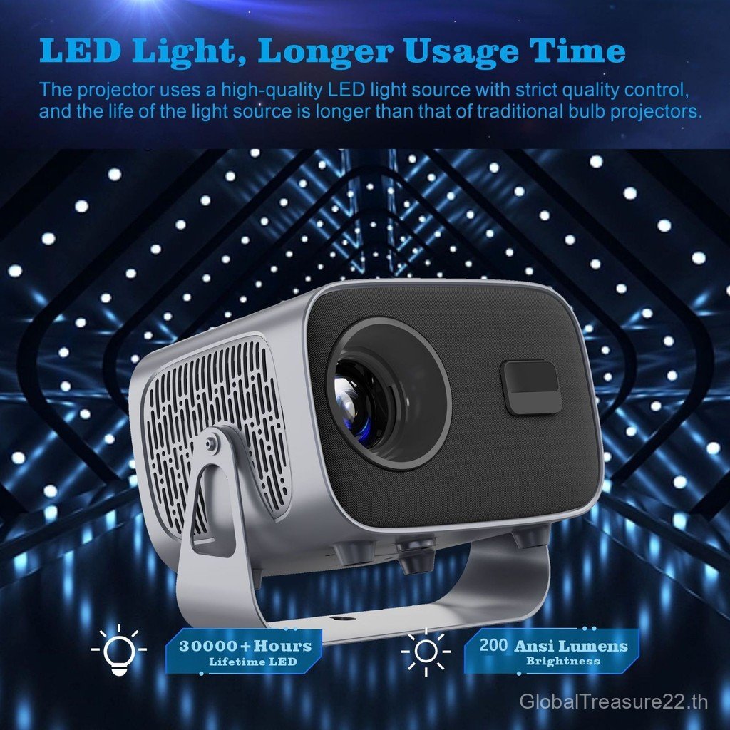 2025A10 สมาร์ท HD 1080P โปรเจคเตอร์ในครัวเรือน Gimbal โปรเจคเตอร์