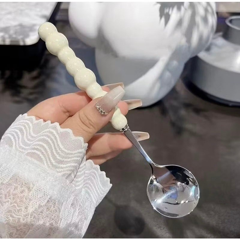 ช้อนคนสแตนเลสJIE HOME (ด้ามมุก), ช้อนไอศกรีม, ช้อนเค้กและของหวาน, ช้อนบาร์, อุปกรณ์ครัว, ชุดช้อนส้อมสำหรับงานปาร์ตี้ และ - รูปที่ 6