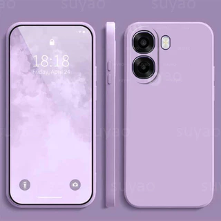 สําหรับOppo A6X A6 X A6T 2025 เคสโทรศัพท์นุ่มTPUยางสแควร์เกราะกันกระแทกปลอกOppoA6X OppoA6T OppoA6Proคลาสสิกตรงซิลิโคนเหลวปกหลัง