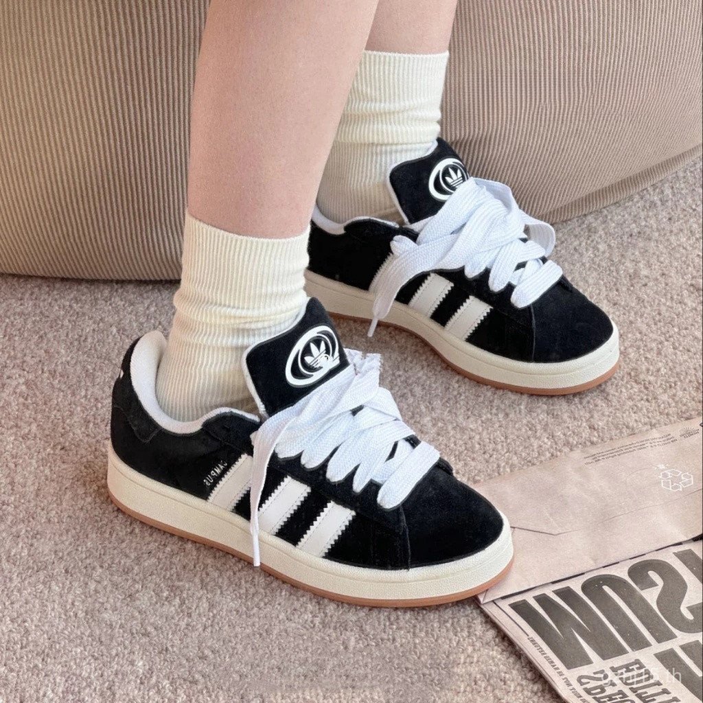 ขายร้อน Lsland) สะสมต้นฉบับ Campus 00s 黑色 皮 休闲鞋 HQ8708 GY0042 WIK7