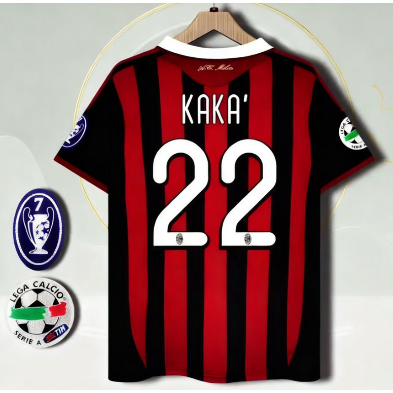 2009/10 ACMilan Home Retro Edition เสื้อฟุตบอลและเสื้อสําหรับ S-2XL