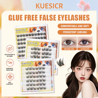 ขนตาปลอม 3 มิติ DIY KUESICR 1/2 ชิ้น แบบช่อเดี่ยว ติดเองได้ ดัดโค้งทรง C ดัดง่าย สไตล์อนิเมะ ตาสีทอง
