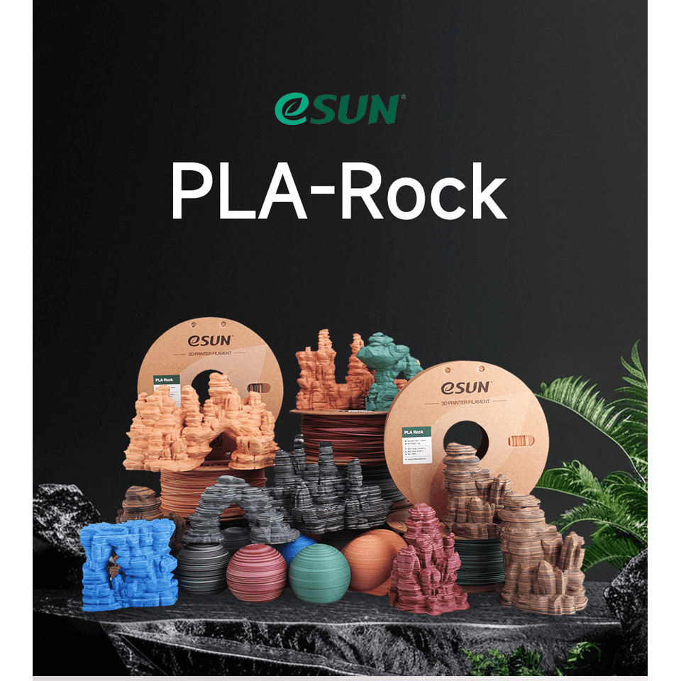 เส้นวัสดุการพิมพ์ PLA Rock eSun Filament