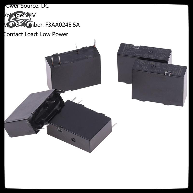 [8C11] 5PCS 24V รีเลย์ F3AA024E 5A 24VDC F3AA012E F3AA005E ปกติเปิด 4 ฟุตรีเลย์ 5A [8C]