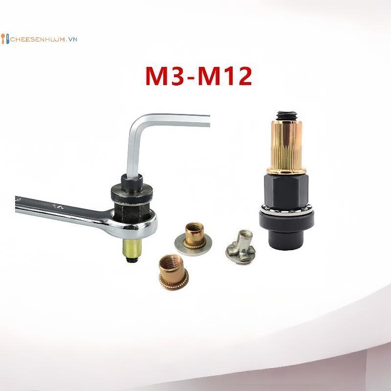 Cs 1/3/4/6/7 ชิ้นคู่มือ Riveter ชุดเครื่องมือสําหรับติดตั้งง่ายและความปลอดภัย Hand Rivet Nut ชุด M3 