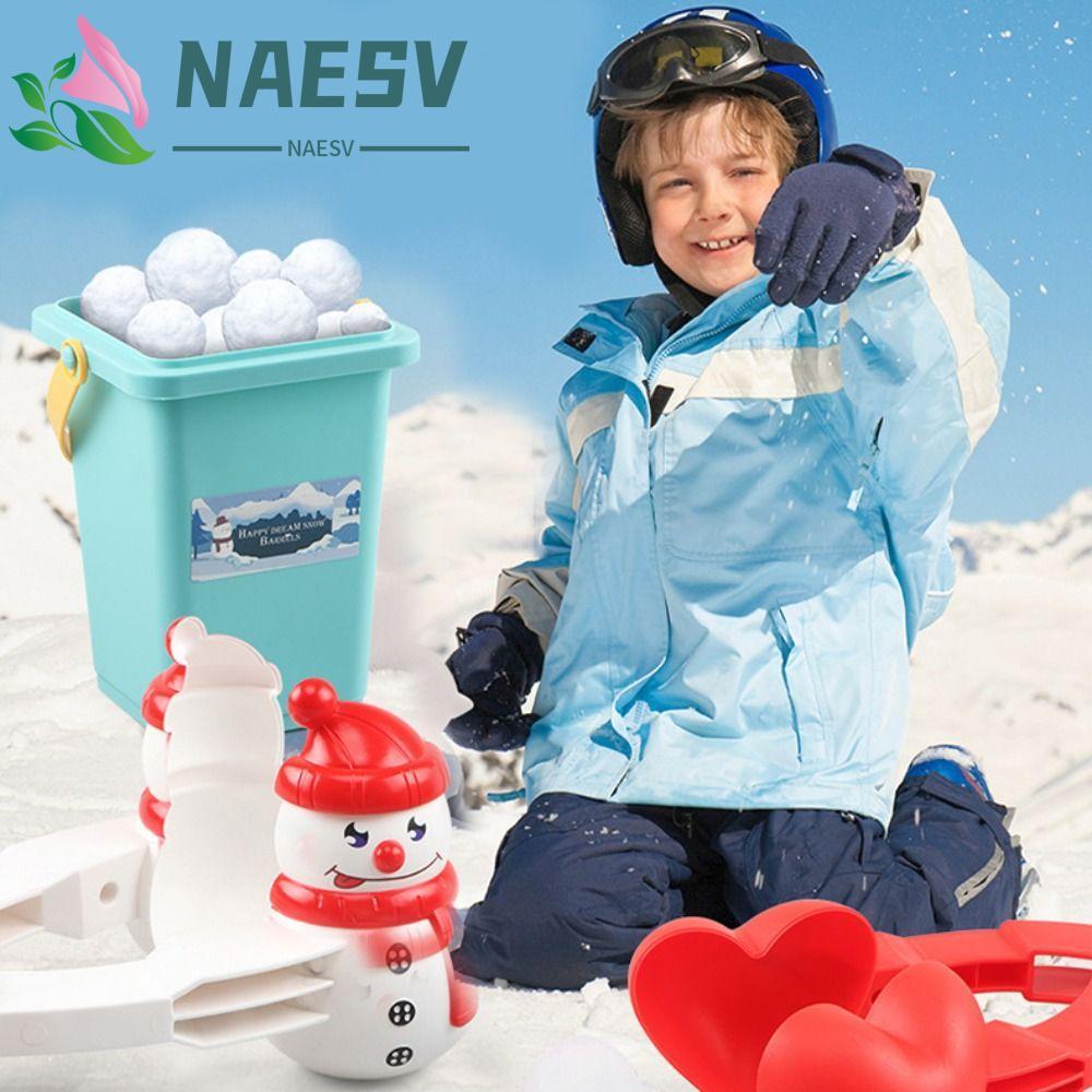 NAESV Duck Snowball Clip, Early Education Sports Dinosaur Snowball Maker Mold, Winter Fight Snowman 