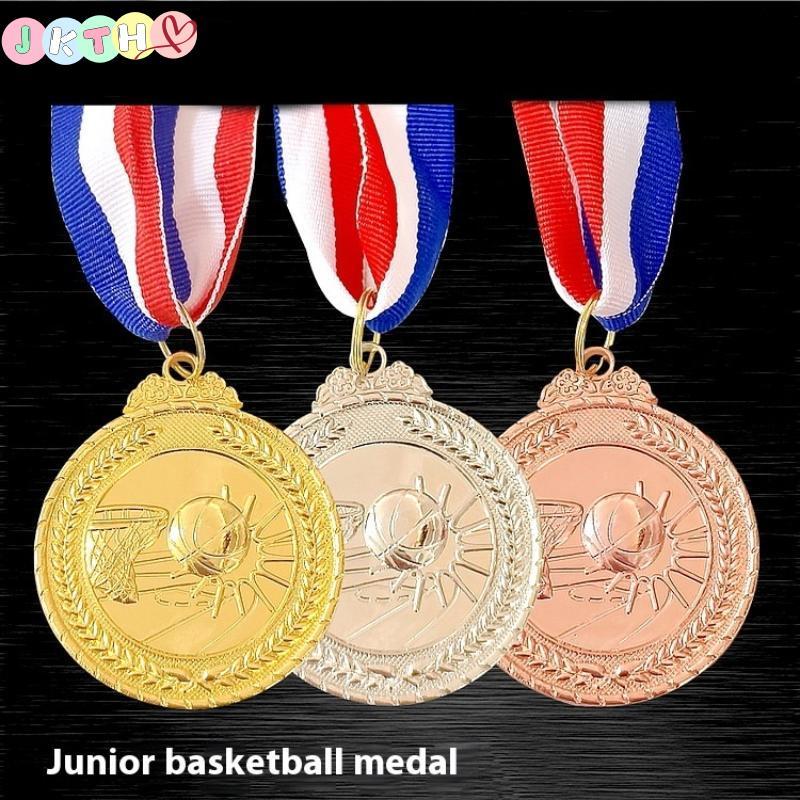 JKTH 1 ชิ้นนักเรียนรางวัลเหรียญ 5 ซม.ทอง/เงิน/เข็มกลัดรางวัลกีฬาคอริบบิ้นสําหรับ Talent Show Party R