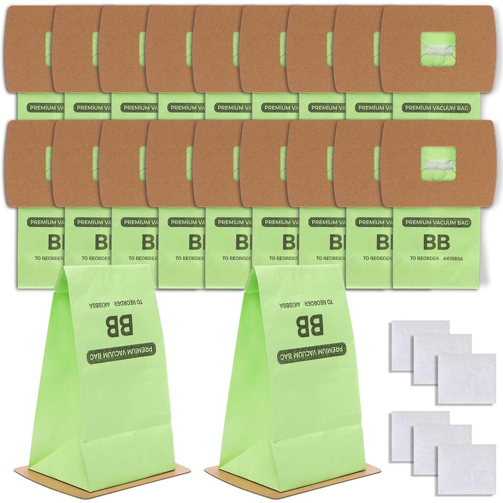 20 Pack ประเภท BB Compact Canister กระเป๋าสําหรับ Oreck XL Buster B เครื่องดูดฝุ่นมือถือ PKBB12DW AK