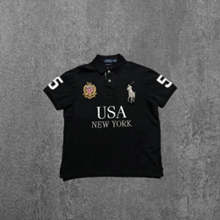 โปโลวินเทจ - สหรัฐอเมริกานิวยอร์ก # 5 หัวหน้าคีฟเสื้อโปโล Ba…