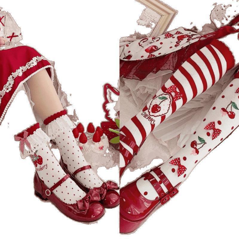 镂空日系中筒甜美可爱薄款堆堆夏季花边少女蝴蝶结袜子小 T3K4hWwJyE1217